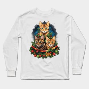 Cat Christmas Tree Long Sleeve T-Shirt